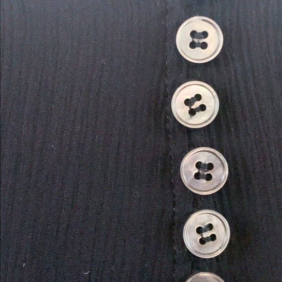 Vintage 90s XS Silk Sheer Babydoll Dress Black - Picture 2 of 11